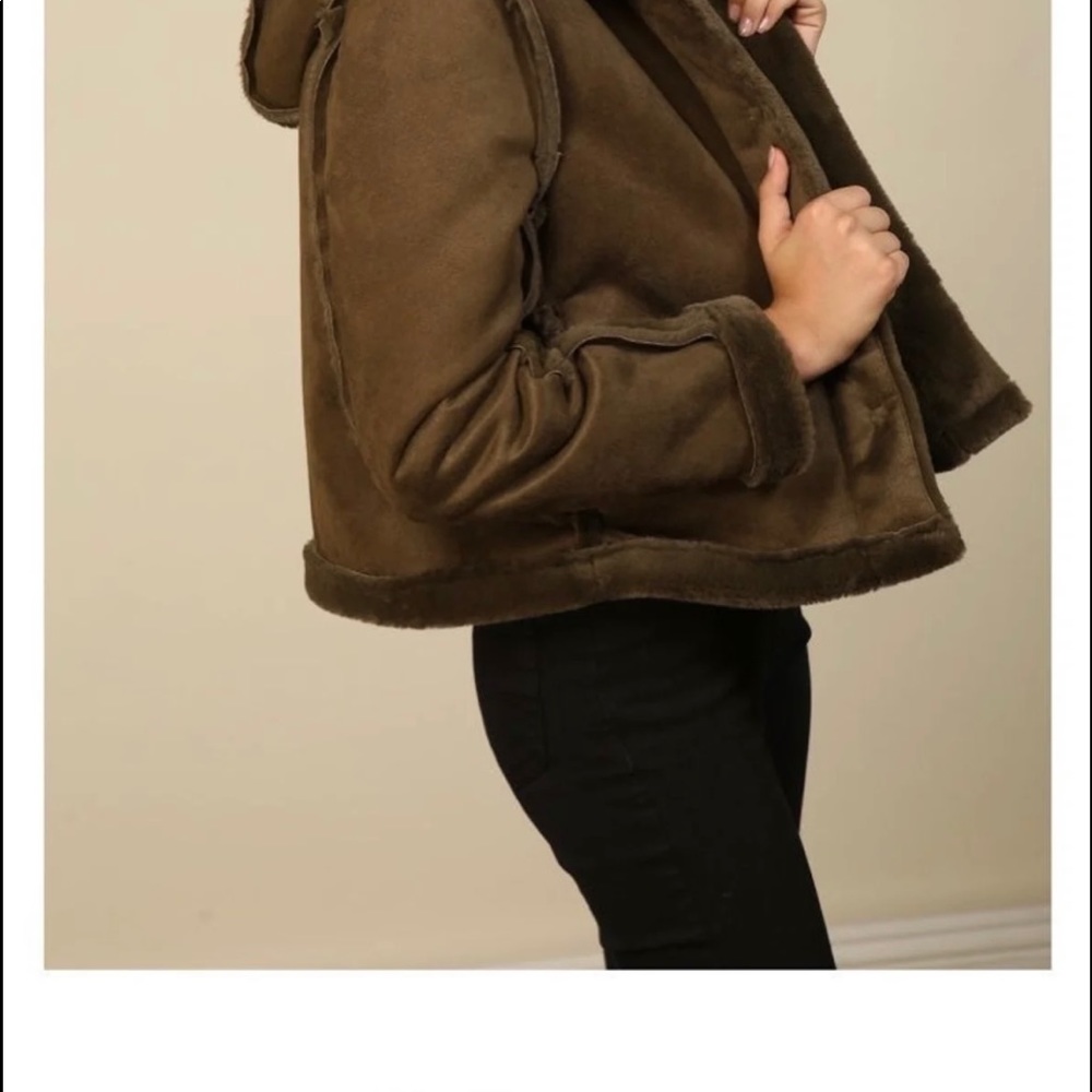 Line & Dot Andi reversible faux fur shearling jacket - Picture 3 of 13